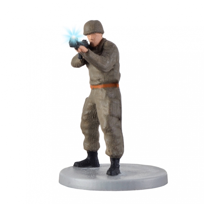 Soldat avec fusil et lumière animée-HO 1/87-VIESSMANN 1530