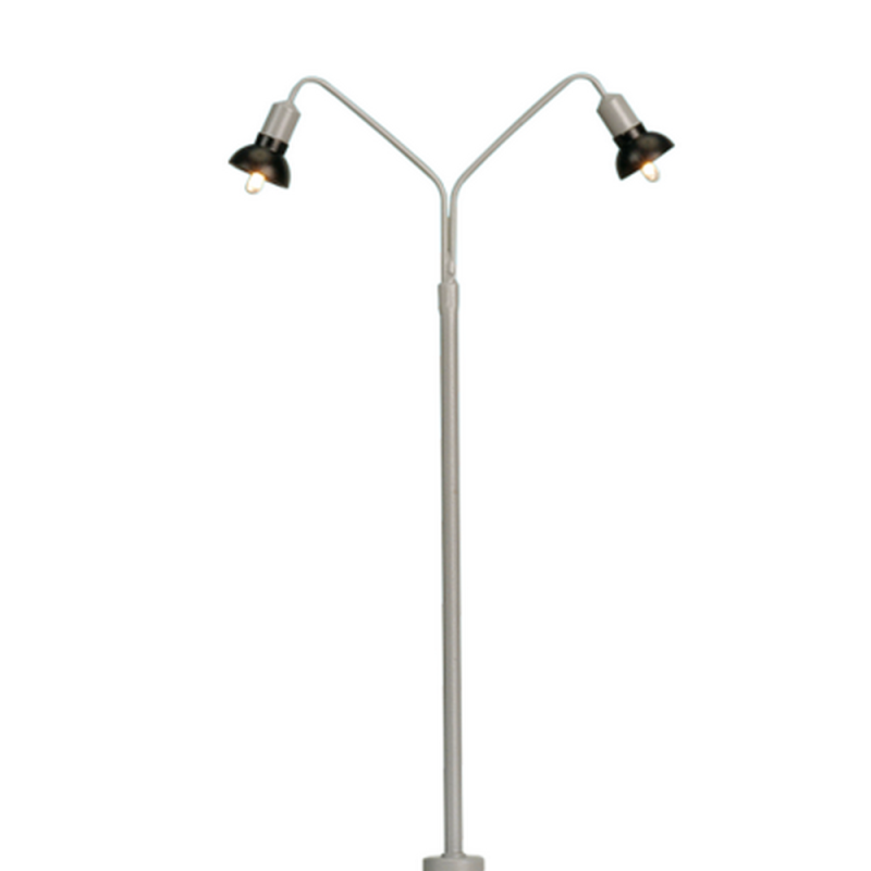 Lampadaire Courbé double-HO 1/87-BRAWA 84055