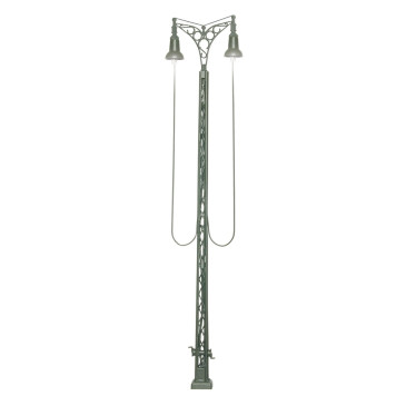 Lampadaire "Mât treillis double" 142mm-HO 1/87-VIESSMANN 6390
