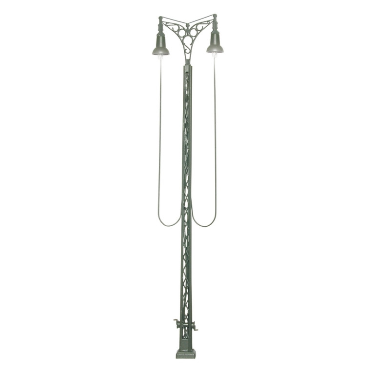 Lampadaire "Mât treillis double" 142mm-HO 1/87-VIESSMANN 6390