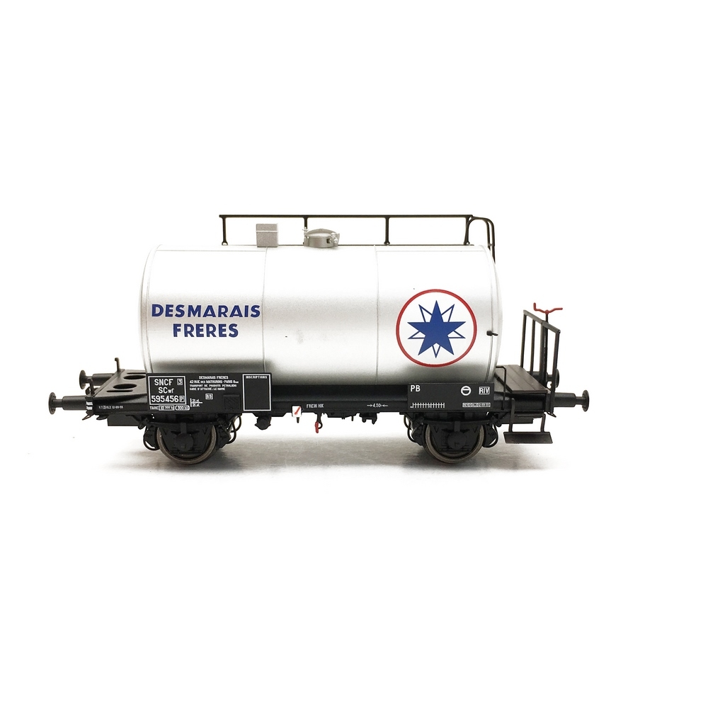 Wagon citerne à 2 essieux, gris, décoration MILLET | Trains de rêve