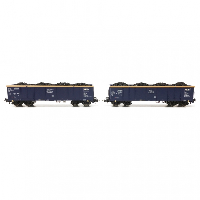 2 Tombereaux EAOS Einsteller avec chargement Ep IV-HO-ROCO 76086