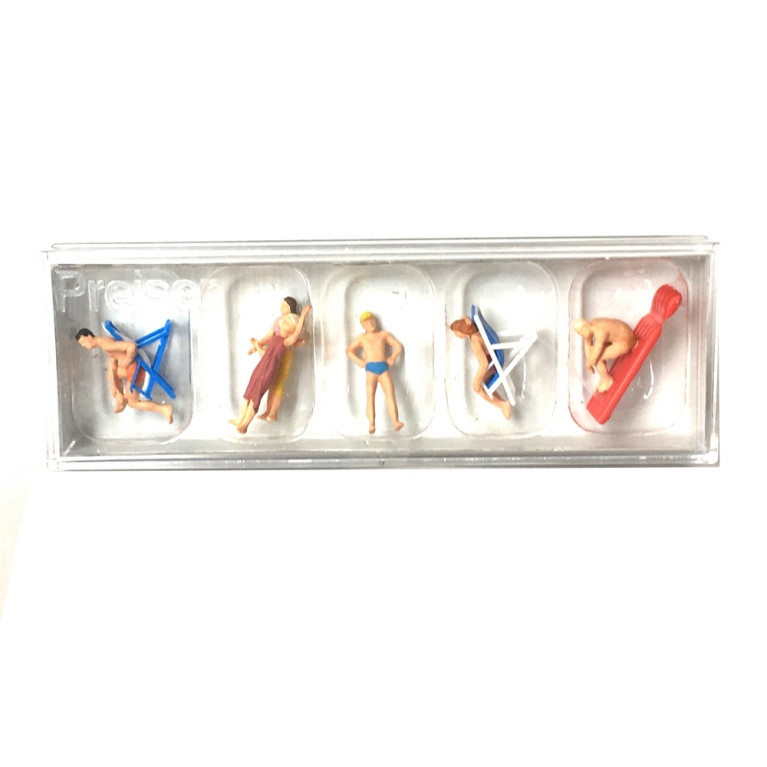 5 déménageurs + accessoires-HO 1/87-PREISER 10714