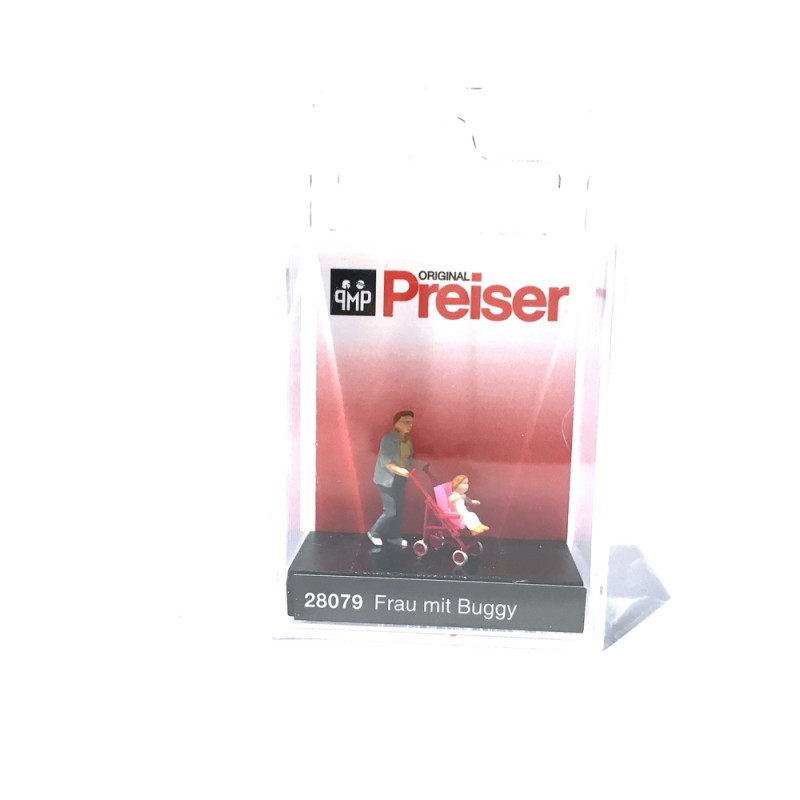 Femme promenant son bébé-HO 1/87-PREISER 28079
