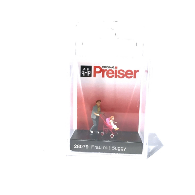 Femme promenant son bébé-HO 1/87-PREISER 28079