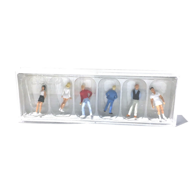 6 personnages mixtes-HO 1/87-PREISER 10110