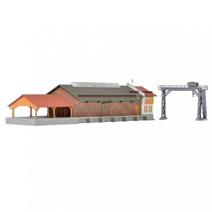 Hall de fret avec grue de surcharge et rampe-Z 1/220-KIBRI 36606