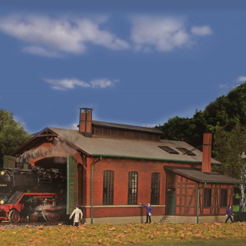 Remise locomotive HO KIBRI 39436 modelisme ferroviaire diorama neuf KIBRI