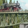 Long Pont Arche Inversée en treillis d'acier-HO-1/87-NOCH 67028