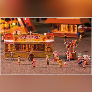 2 Stands : Dolce Diavolo + Clown Ballons - Fête Foraine-HO-1/87-FALLER 140353