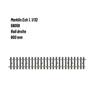 Rail droite 600 mm-1 1/32-MARKLIN 59059