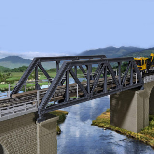 Pont droit en acier 1 voie-HO-1/87-KIBRI 39701