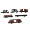 6 Wagons marchandises du Gotthardbahn SBB-HO 1/87-ROCO 76051