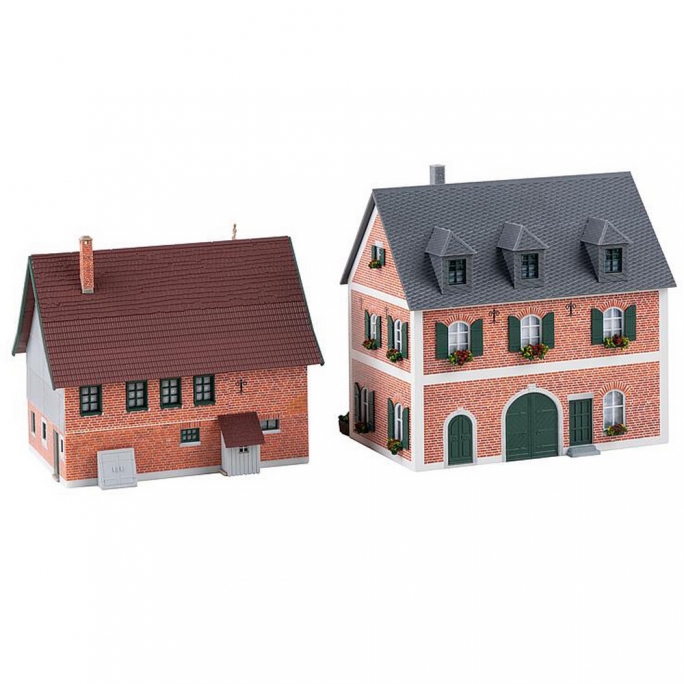 Haras en 2 bâtiments-HO 1/87-FALLER 130542