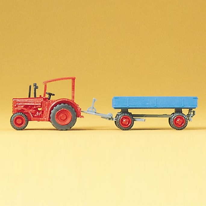 Tracteur Hanomag avec remorque - N 1/160 - PREISER 79502
