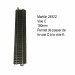 Rail droite 180mm voie K à voie C-HO-1/87-MARKLIN 24922