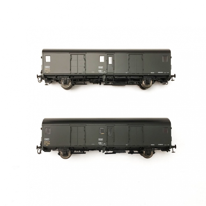 2 Fourgons Dqd2m SNCF Ep III - HO 1/87 - LSMODELS 30303