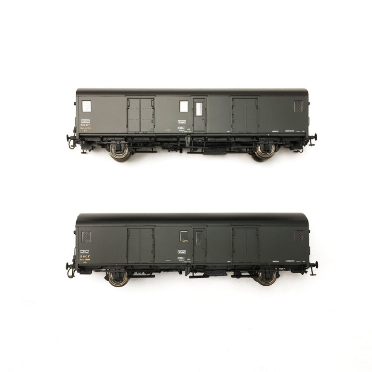 2 Fourgons Dqd2m SNCF Ep III - HO 1/87 - LSMODELS 30303