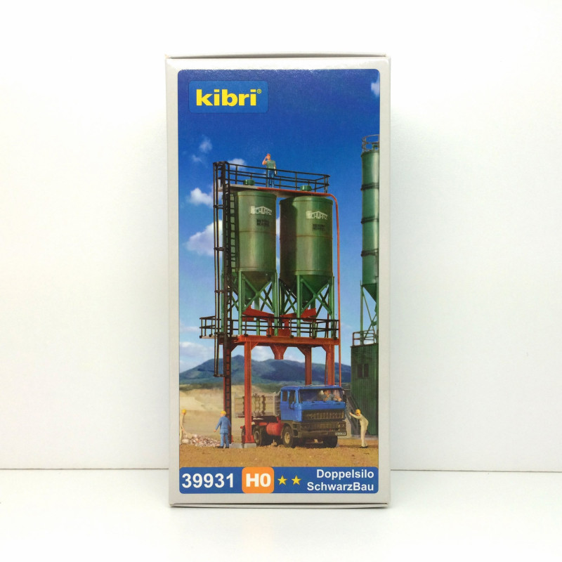 Silo double HO KIBRI 39931 modelisme ferroviaire diorama neuf KIBRI