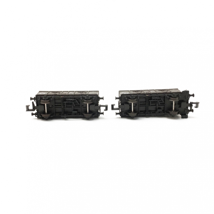 2 Wagons Tombereaux Tôlés OCEM 29 SNCF Ep III - N 1/160 - REE NW049