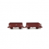 2 Wagons Tombereaux Tôlés OCEM 29 SNCF Ep III - N 1/160 - REE NW050