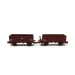 2 Wagons Tombereaux Tôlés OCEM 29 SNCF Ep III - N 1/160 - REE NW050