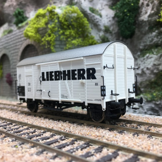 Wagon couvert GMS 30 "LIEBHERR" DB Ep III-HO 1/87-BRAWA 47989