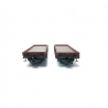 2 wagons plats à ranchers transport de voitures DAF 66 NS Ep IV-HO 1/87-MARKLIN 46404