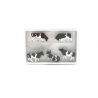 5 vaches noires et blanches-HO 1/87-PREISER 14155N