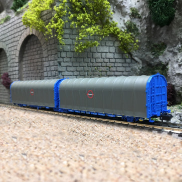 Wagon bâché double Lails Transfesa-N-1/160-MFTRAIN 33077