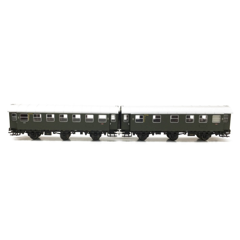 2 Voitures voyageurs CL3 Ep III-HO 1/87-MARKLIN 43174