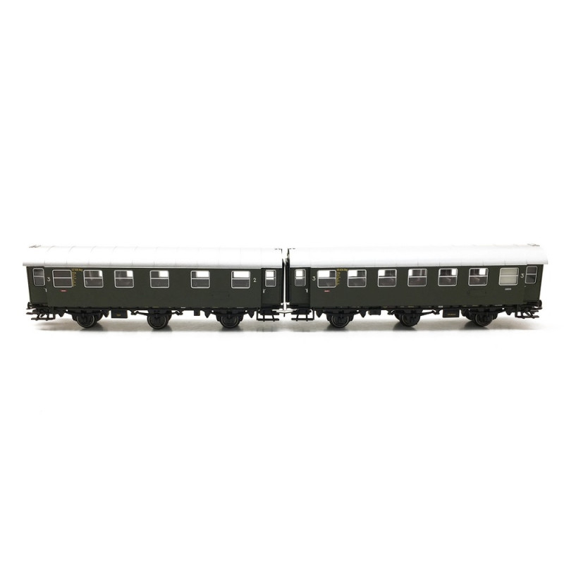 2 Voitures voyageurs CL3 Ep III-HO 1/87-MARKLIN 43174