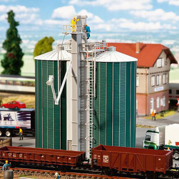 Double silo HO FALLER 120260 modelisme ferroviaire diorama neuf FALLER