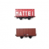 2 Wagons Couverts CFC Rouge UIC  / MATTEI-HOm 1/87-REE VM012