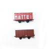 2 Wagons Couverts CFC Rouge UIC  / MATTEI-HOm 1/87-REE VM012