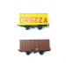 2 Wagons Couverts CFC Rouge UIC / OREZZA-HOm 1/87-REE VM011