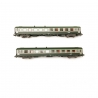 2 Voitures B10 UIC SNCF Ep V - N 1/160 - REE NW175