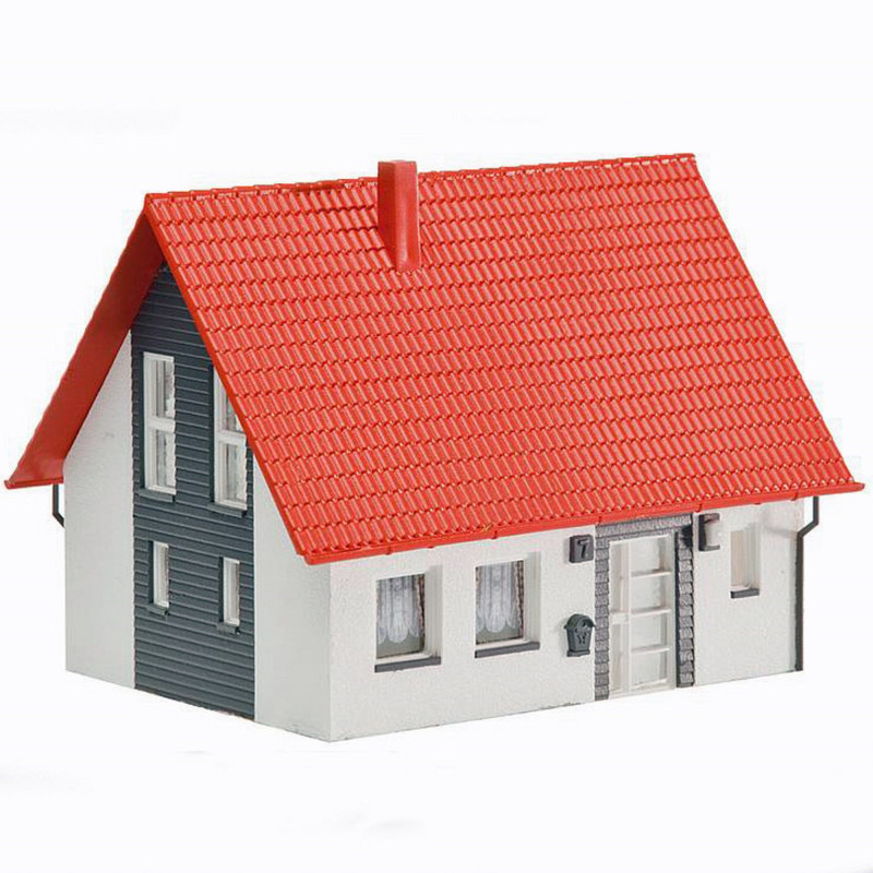 Evemodel Maison Individuelle Pavillon Rouge Échelle N 1:160 - Accessoire Décor Train Miniature