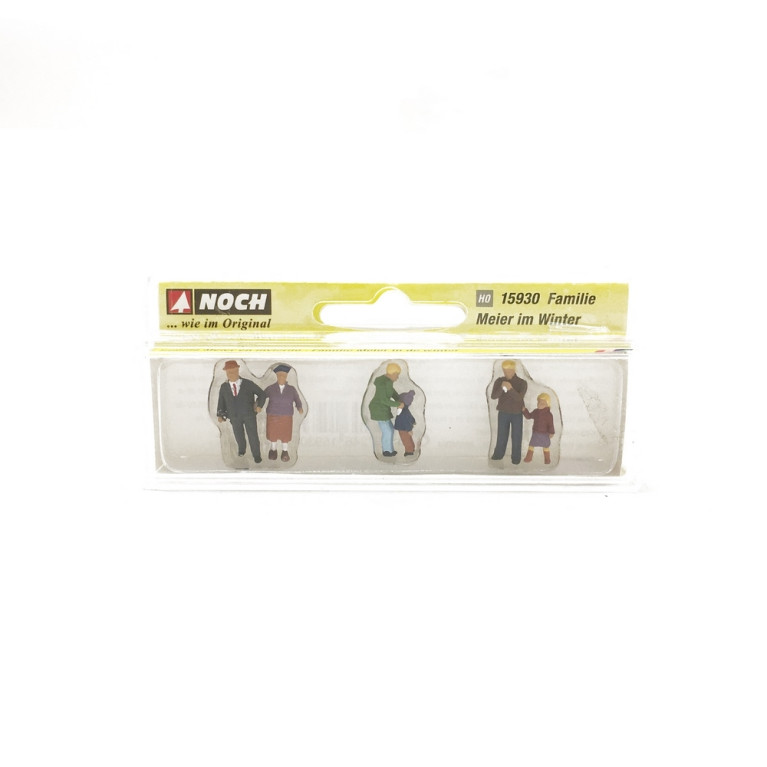 Famille de 6 Personnages en hiver-HO-1/87-NOCH 15930