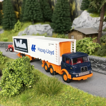Camion KRUPP Semi remorque double chargement-HO 1/87-Wiking 52201
