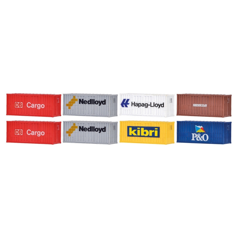 6 conteneurs HO KIBRI 10924   modelisme ferroviaire decor neuf  KIBRI