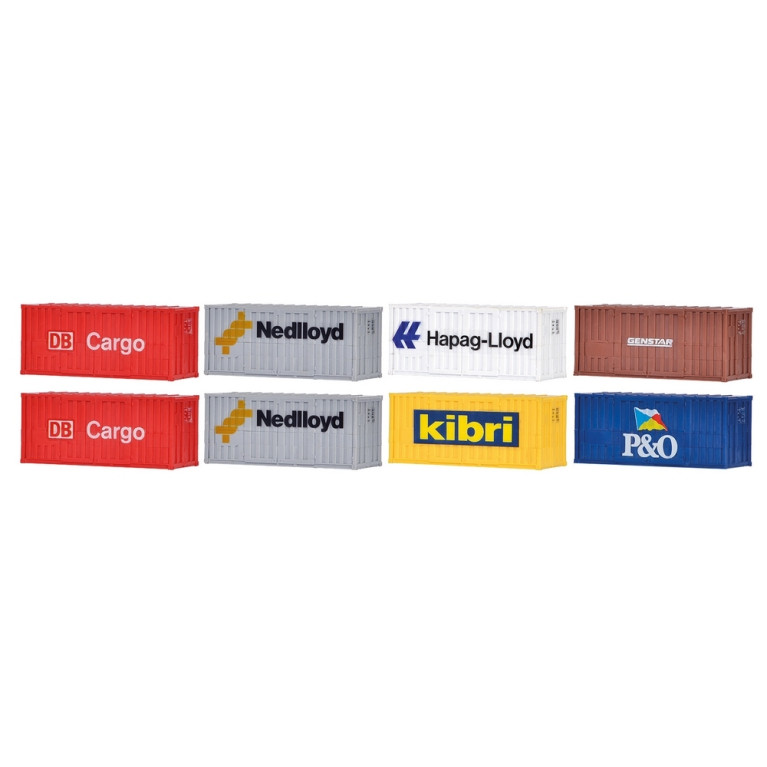 6 conteneurs HO KIBRI 10924   modelisme ferroviaire decor neuf  KIBRI
