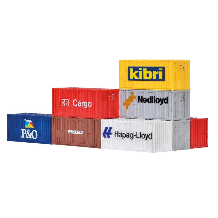 6 conteneurs HO KIBRI 10924   modelisme ferroviaire decor neuf  KIBRI