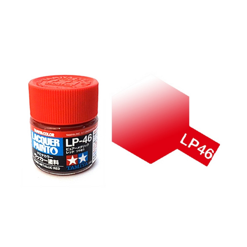 Rouge Métal Pur Brillant pot de 10ml-TAMIYA LP46