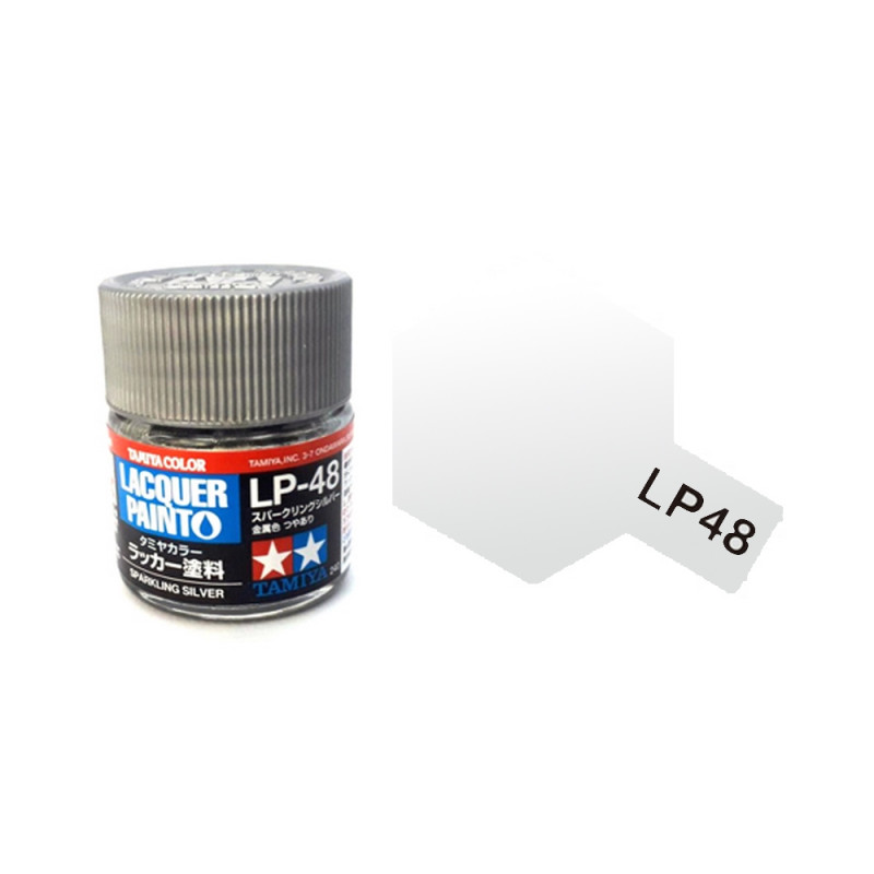 Argent Etincellant Brillant pot de 10ml-TAMIYA LP48